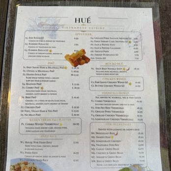 Hue Vietnamese Cuisine - Menu - Vietnamese Near Me - Seattle, Washington