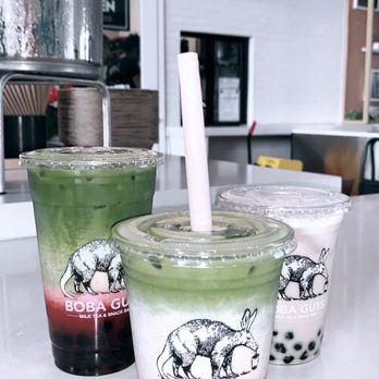 Boba Guys - matcha strawberry lattes and jasmine green milk tea - Bubble Tea Near Me - Long Beach, California