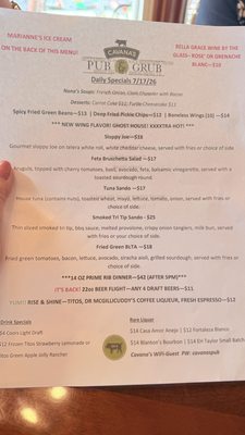 Menu photo 2 Cavana's Pub & Grub Sutter Creek, CA Menu photo 2 Cavana's Pub & Grub Sutter Creek, CA