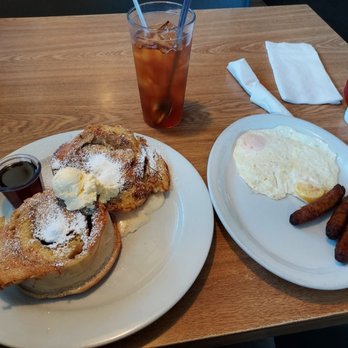 Molly Brown's Country Cafe - This the Cinnamon Roll French toast combo - Breakfast & Brunch Near Me - Hesperia, California Molly Brown's Country Cafe - This the Cinnamon Roll French toast combo - Breakfast & Brunch Near Me - Hesperia, California