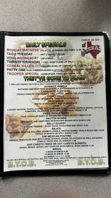 Menu photo 4 Galaxy B&G Killeen, TX Menu photo 4 Galaxy B&G Killeen, TX