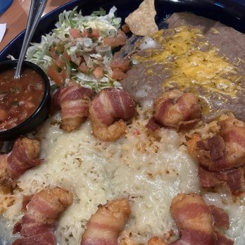 Carlito's Mexican Restaurant - Bacon wrapped shrimp with rice and beans - Mexican Near Me - Yuba City, California Carlito's Mexican Restaurant - Bacon wrapped shrimp with rice and beans - Mexican Near Me - Yuba City, California