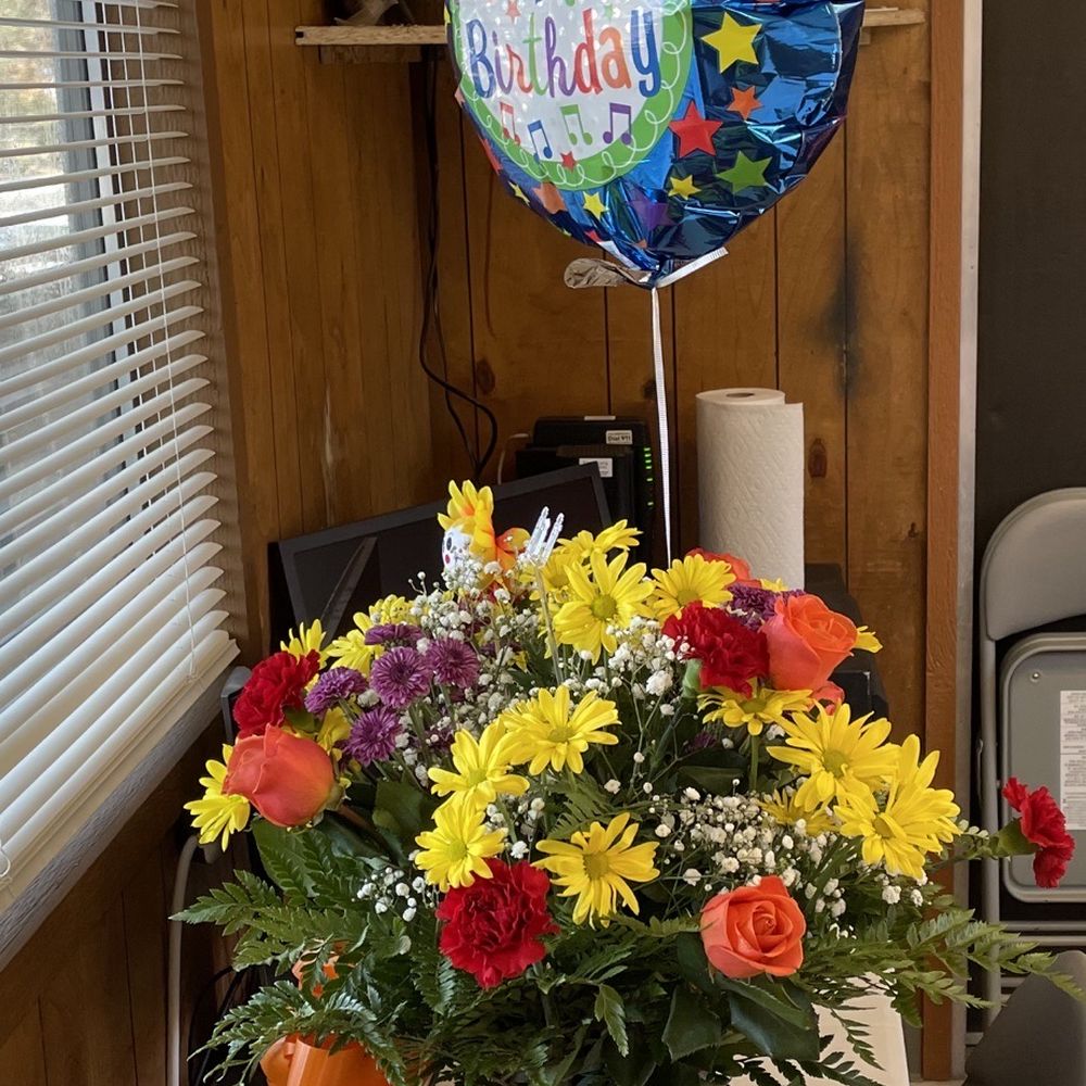 Hugo's Flower Shop - This was delivered. Baby's breath in place of flowers. - Florists Near Me - Pomona, California