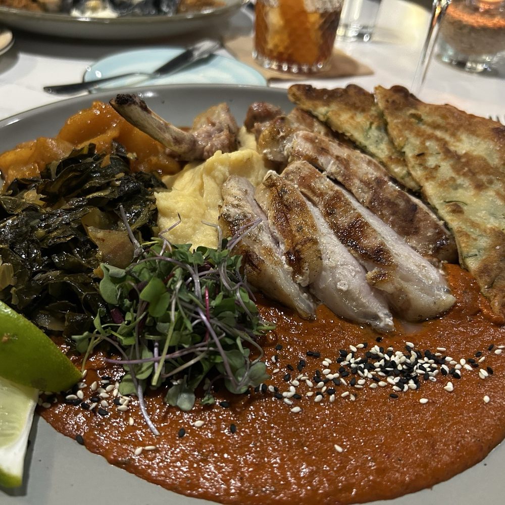 pork dish with yummy chive bread patty! pork dish with yummy chive bread patty!