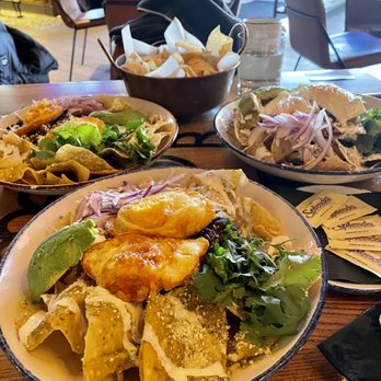 Casi Cielo - 3 orders of Chilaquiles (tortillas got soggy in 2 minutes upon serving) - Cocktail Bars Near Me - Atlanta, Georgia