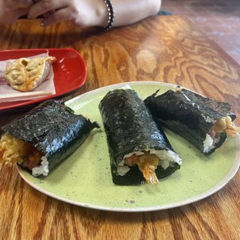 Honolulu Sushi - Shrimp Tempura & Spicy Ahi Hand Roll - Sushi Bars Near Me - Honolulu, Hawaii