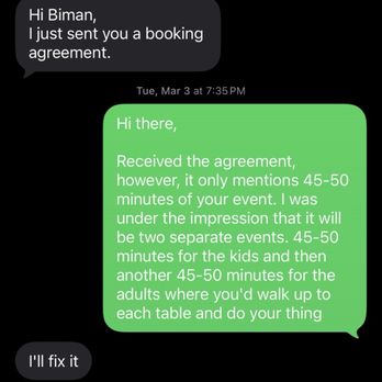 Verotti Magic - Lack of response from the business - Magicians Near Me