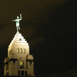 One River Place Condominiums - Statue that helps define