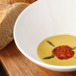 CESaute - Roasted Asparagus and Parmesan Soup from a recent 30th Birthday Dinner Party
