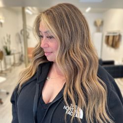 Mane Hue salon - Modern Dimensional Highlights and custom grey blending