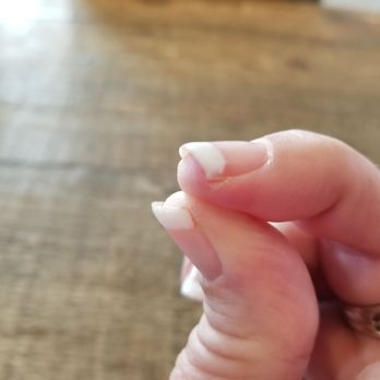 Seaport Salon - The white does not even cover the entire nail. - Day Spas Near Me - Silverdale, Washington