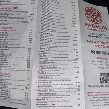 Passion - Sushi Bars Near Me - Graham, North Carolina