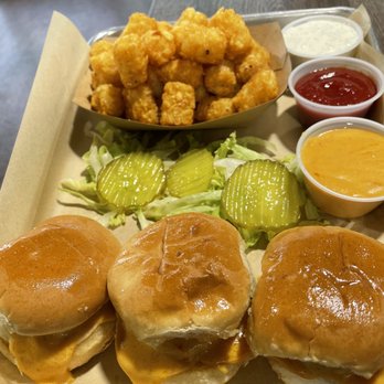 Challenger Tap House - Beer Cheese Sliders with Tater Tots - Sports Bars Near Me - Lancaster, California Challenger Tap House - Beer Cheese Sliders with Tater Tots - Sports Bars Near Me - Lancaster, California