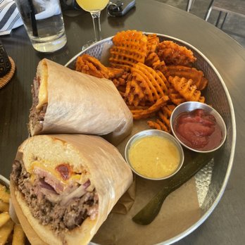 Divided Sky Tavern - My hubbys chopped cheese sandwich - American Near Me - Fair Oaks, California