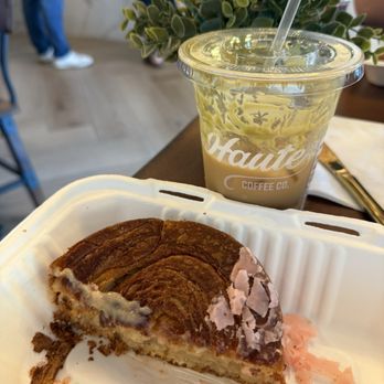 Haute Coffee - Pistachio latte and strawberry croissant - Coffee & Tea Near Me - Elk Grove, California