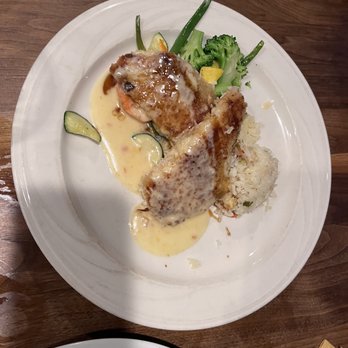 Harborside Restaurant - Orange Coconut Crusted Salmon - American Near Me - Newport Beach, California Harborside Restaurant - Orange Coconut Crusted Salmon - American Near Me - Newport Beach, California