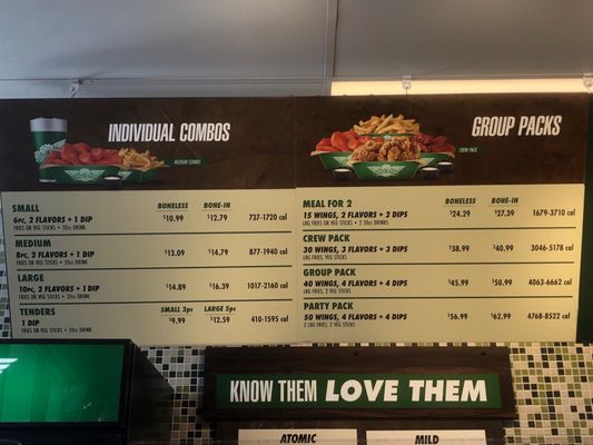 Menu photo 3 Wingstop Glendale, CA