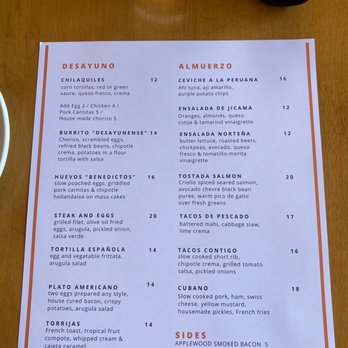 Contigo Latin Kitchen - Brunch menu - Spanish Near Me - Tucson, Arizona