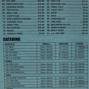 Kim Chee II Restaurant - Back menu page - Korean Near Me - Honolulu, Hawaii Kim Chee II Restaurant - Back menu page - Korean Near Me - Honolulu, Hawaii