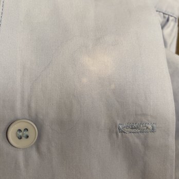 Chief Cleaners - Over bleached on button area - Sewing & Alterations Near Me - Alhambra, California Chief Cleaners - Over bleached on button area - Sewing & Alterations Near Me - Alhambra, California
