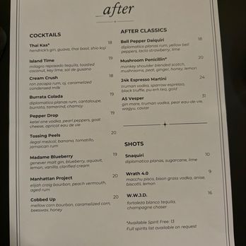 After lounge - Menu - Cocktail Bars Near Me - Chicago, Illinois After lounge - Menu - Cocktail Bars Near Me - Chicago, Illinois