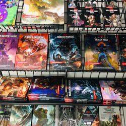 Just Games Lexington - D&D 5th edition books and useful accessories like spellbook cards and DM screens