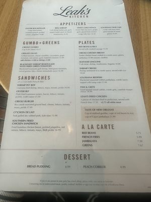 Menu photo 2 Leah's Kitchen Kenner, LA
