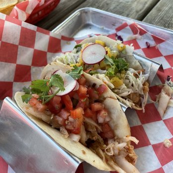 Taco Beach Shack - I can't recall the other taco, but one of them was the shrimp taco, which was very yummy. - Bars Near Me - Hollywood, Florida Taco Beach Shack - I can't recall the other taco, but one of them was the shrimp taco, which was very yummy. - Bars Near Me - Hollywood, Florida
