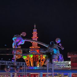 Tomorrowland Transit Authority PeopleMover - Astro Orbiter from the PeopleMover at night