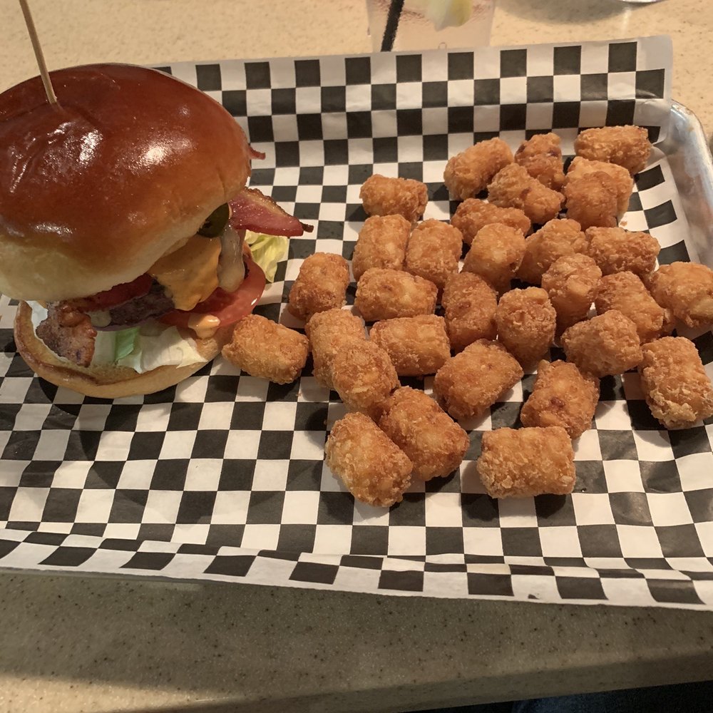 Garage Grill - The hot lap with tots - New American Near Me - Draper, Utah Garage Grill - The hot lap with tots - New American Near Me - Draper, Utah