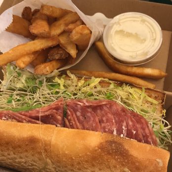 Deli Delicious - Beer battered fries salami cream cheese sandwich - Sandwiches Near Me - Marina, California Deli Delicious - Beer battered fries salami cream cheese sandwich - Sandwiches Near Me - Marina, California