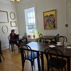 Canvas & Coffee Art Cafe - The interior of the Café.