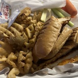 Just Fresh - Buffalo Chicken Sandwich w/Waffle Fries