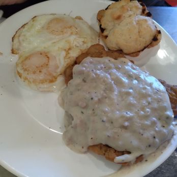 Just Breakfast on Silverbell - Chicken fried steak eggs - Breakfast & Brunch Near Me - Tucson, Arizona