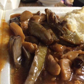 Mark's Drive Inn - Chicken with eggplant....I was able to substitute chicken instead of pork - Hawaiian Near Me - Honolulu, Hawaii
