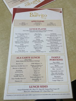 Menu photo 2 Burrito Shop Kilgore, TX Menu photo 2 Burrito Shop Kilgore, TX