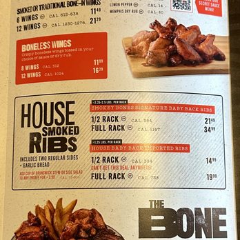 Smokey Bones - Menu - Barbeque Near Me - Virginia Beach, Virginia Smokey Bones - Menu - Barbeque Near Me - Virginia Beach, Virginia