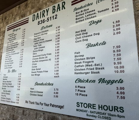 Menu photo 2 Dairy Bar Brenham, TX Menu photo 2 Dairy Bar Brenham, TX