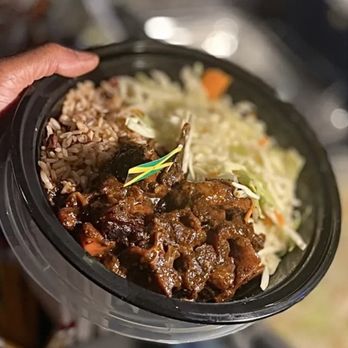 Miss Shanty - BROWN STEWED OXTAIL with sweet plantain and rice & peas - Caribbean Near Me - Hampton Bays, New York Miss Shanty - BROWN STEWED OXTAIL with sweet plantain and rice & peas - Caribbean Near Me - Hampton Bays, New York
