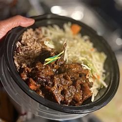 Miss Shanty - BROWN STEWED OXTAIL with sweet plantain and rice & peas