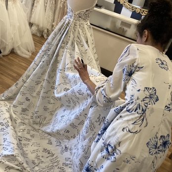 Here & Now Bridal - At Here & Now, if you find your gown, they have a dress you can write your wedding date and soon-to-be-last name on! Super cute! - Sewing & Alterations Near Me - Virginia Beach, Virginia