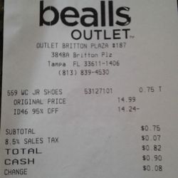 Beall's Outlet - A NEW PAIR OF KICKS FOR .82 (w/tax)! YEA FOR ME!
