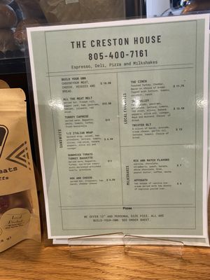 Menu photo 1 The Creston House and General Store Creston, CA