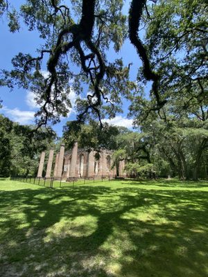Old Sheldon Church Ruins by null