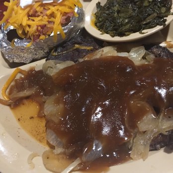 Lamberts Cafe - Beef liver and onions Loaded baked potato Greens - American Near Me - Sikeston, Missouri Lamberts Cafe - Beef liver and onions Loaded baked potato Greens - American Near Me - Sikeston, Missouri
