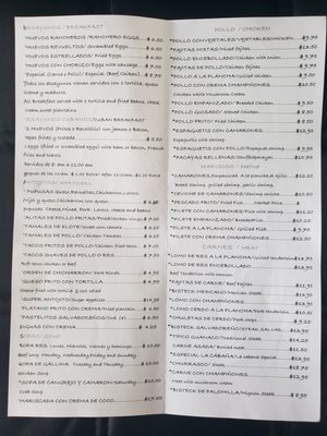 Menu photo 2 El Paraiso Latino Vero Beach, FL