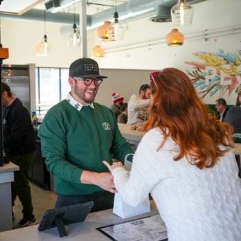 Peoples Town Coffee Bar - One of the owners, Andy, working the register - Cafes Near Me - Atlanta, Georgia