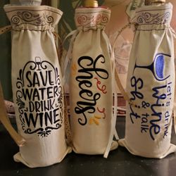Q's Custom Embroidery and Digitizing - Unique Wine bags