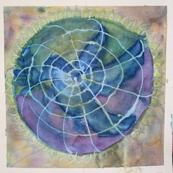 Insight Services Reiki Center - Peace on Earth watercolor by Susan Grace Wisniewski