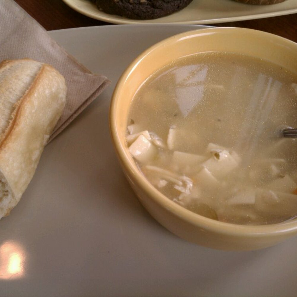 Panera Bread - Chicken noodle soup with bread - Sandwiches Near Me - Syosset, New York